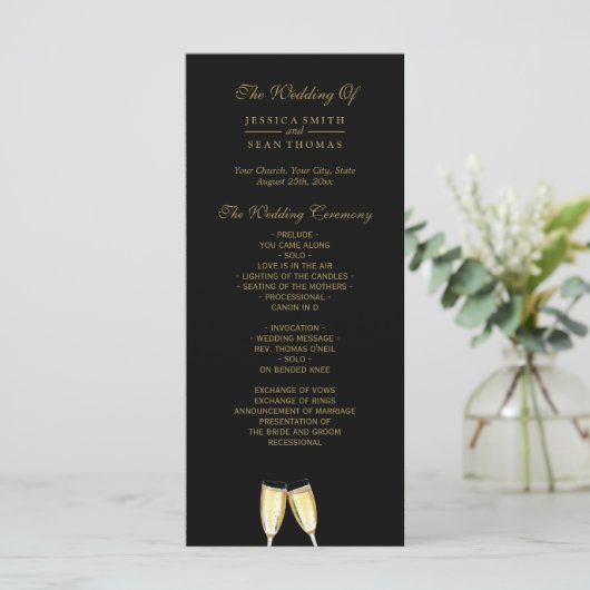 エレガントなウェディングシャンパンプログラム (スタンド正面)