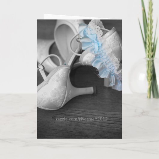 エレガントなウェディングシューズ"あなたは私の花嫁のメイドになる？ 招待状 (裏面)