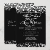 エレガントなウェディングシルバーライト 招待状 (正面/裏面)