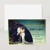 エレガントなウェディングシンプルフォトクラシック 出欠カード (正面/裏面)