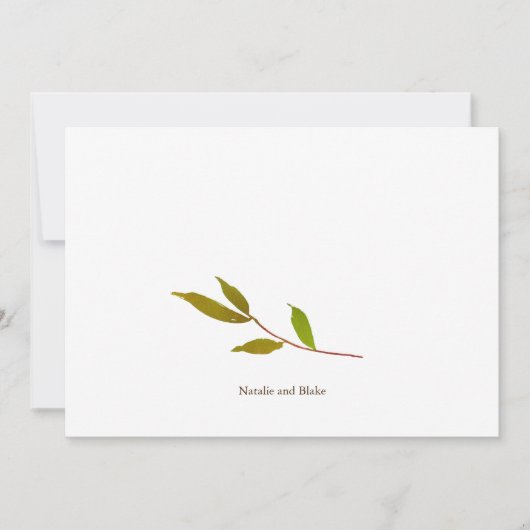 エレガントなウェディングシンプルメント感謝とノートカード ノートカード (正面)