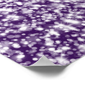 エレガントなウェディングシーきらめくティングチャートウェーブプル ポスター (角)