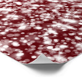 エレガントなウェディングシーきらめくティングチャートウェーブレッド ポスター (角)