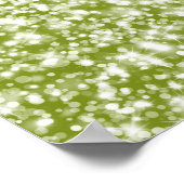 エレガントなウェディングシーきらめくティングチャート波ライム ポスター (角)