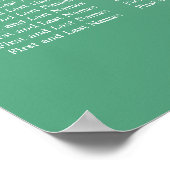 エレガントなウェディングシーティンググラフウィンタースノーミント ポスター (角)