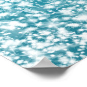 エレガントなウェディングシーティングチャートスタースパークルブルー ポスター (角)