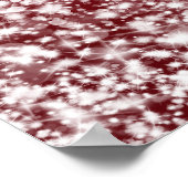 エレガントなウェディングシーティングチャートスタースパークルレッド ポスター (角)