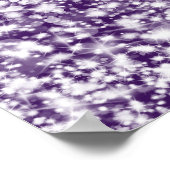 エレガントなウェディングシーティングチャートスターパープル ポスター (角)