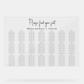 エレガントなウェディングシーティングチャート21テーブルアクリル アクリルサイン (正面)