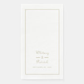 エレガントなウェディングスクリプトミニマル金ゴールドシックなディナー (正面)