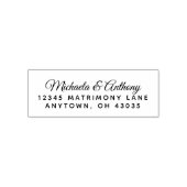 エレガントなウェディングスクリプト差出人住所スタンプ セルフインキングスタンプ (デザイン)