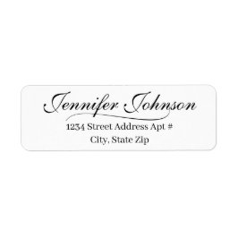 エレガントなウェディングスクリプト差出人住所封筒 ラベル
