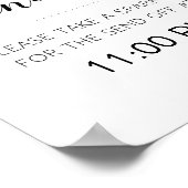 エレガントなウェディングスパーカー送信オフの看板 ポスター (角)