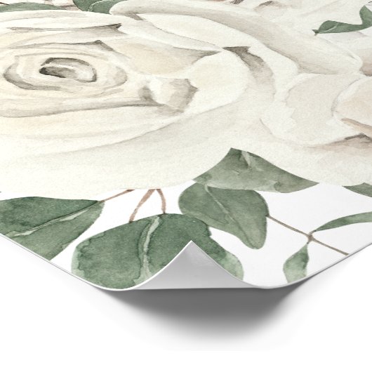 エレガントなウェディングスペインのウェルカムサイン ポスター (角)