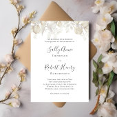 エレガントなウェディングセージ緑の葉のカスタム 招待状