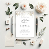 エレガントなウェディングセージ緑の葉のカスタム 招待状