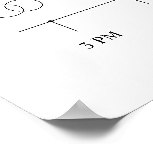 エレガントなウェディングタイムラインオーダーのイベントのサイン ポスター (角)