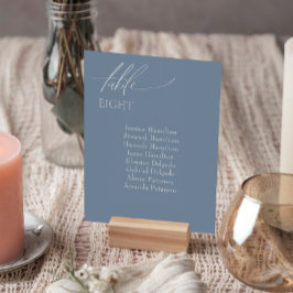 エレガントなウェディングダスティブルーシーティングテーブル番号