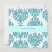 エレガントなウェディングダマスク 招待状 (裏面)