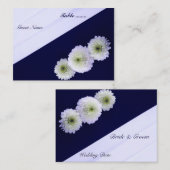 エレガントなウェディングテーブルの座席 プレイスカード (正面/裏面)