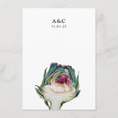 エレガントなウェディングテーブルメニュー水彩 メニュー (裏面)