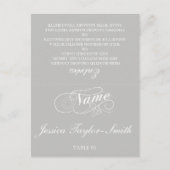 エレガントなウェディングテーブル座席表 |任意の色 ポストカード (正面)