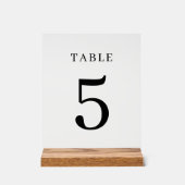 エレガントなウェディングテーブル番号カスタム透明 アクリルサイン (正面)