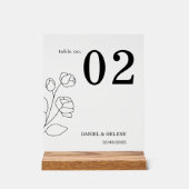 エレガントなウェディングテーブル番号カードアクリルサイン アクリルサイン (正面)