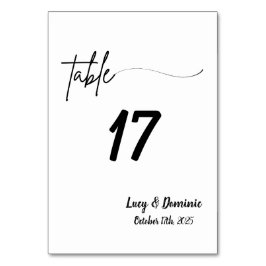 エレガントなウェディングテーブル番号カード テーブルナンバー