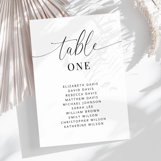 エレガントなウェディングテーブル番号座席表カード 招待状