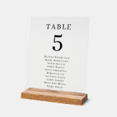 エレガントなウェディングテーブル番号透明 アクリルサイン (傾斜)