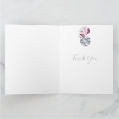 エレガントなウェディングディスコシルバーサンキュー サンキューカード (内部)