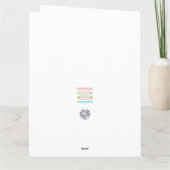 エレガントなウェディングディスコシルバーサンキュー サンキューカード (裏面)