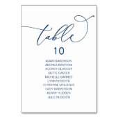 エレガントなウェディングディナー、ゲスト席グラフテーブル テーブルナンバー (裏面)