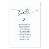 エレガントなウェディングディナー、ゲスト席グラフテーブル テーブルナンバー (裏面)