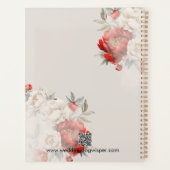 エレガントなウェディングドッグハンドラトレーナーとQRコード プランナー手帳 (裏面)