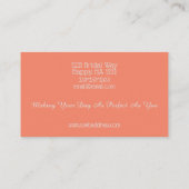 エレガントなウェディングドレスとハートウェディングプランナー 名刺 (裏面)