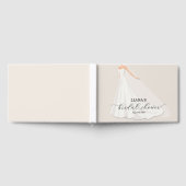 エレガントなウェディングドレスのプリンセスのためのゲストブック ゲストブック (全面)