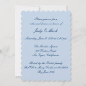 エレガントなウェディングドレスのリハーサルディナー招待状 招待状 (裏面)