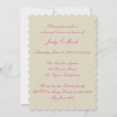 エレガントなウェディングドレスのリハーサルディナー招待状 招待状 (裏面)