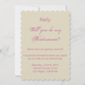 エレガントなウェディングドレスの仲間たちへのカード 招待状 (裏面)