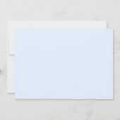 エレガントなウェディングドレスダスティブルーブライダルシャワー 招待状 (裏面)