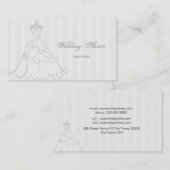 エレガントなウェディングドレス白とグレー 名刺 (正面/裏面)