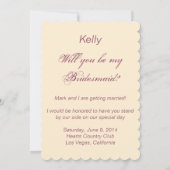 エレガントなウェディングドレス ブライズメイド カード (裏面)