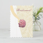 エレガントなウェディングドレス ブライズメイド カード (スタンド正面)