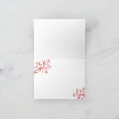 エレガントなウェディングドレス ブライダルシャワー感謝カード サンキューカード (内部)