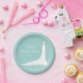 エレガントなウェディングドレス, ブライダルシャワー, オーダーメイド ペーパープレート (パーティー)