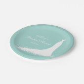 エレガントなウェディングドレス, ブライダルシャワー, オーダーメイド ペーパープレート (アングル)