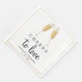 エレガントなウェディングナプキン |金ゴールド応援からラブ紙 (コーナー)