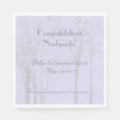 エレガントなウェディングニューリウェズラベンダーツリーアート スタンダードランチョンナプキン (正面)